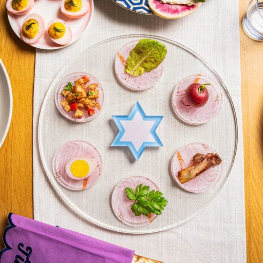 Strawberry Swirl Seder Plate