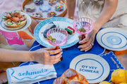 The Nosh Table Napkins Schmutz Dinner Napkins  - Set of 4 - (Blue or White)