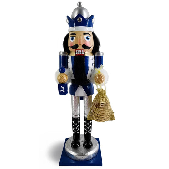 Hanukkah Nutcracker King with Dreidel and Gelt Decoration