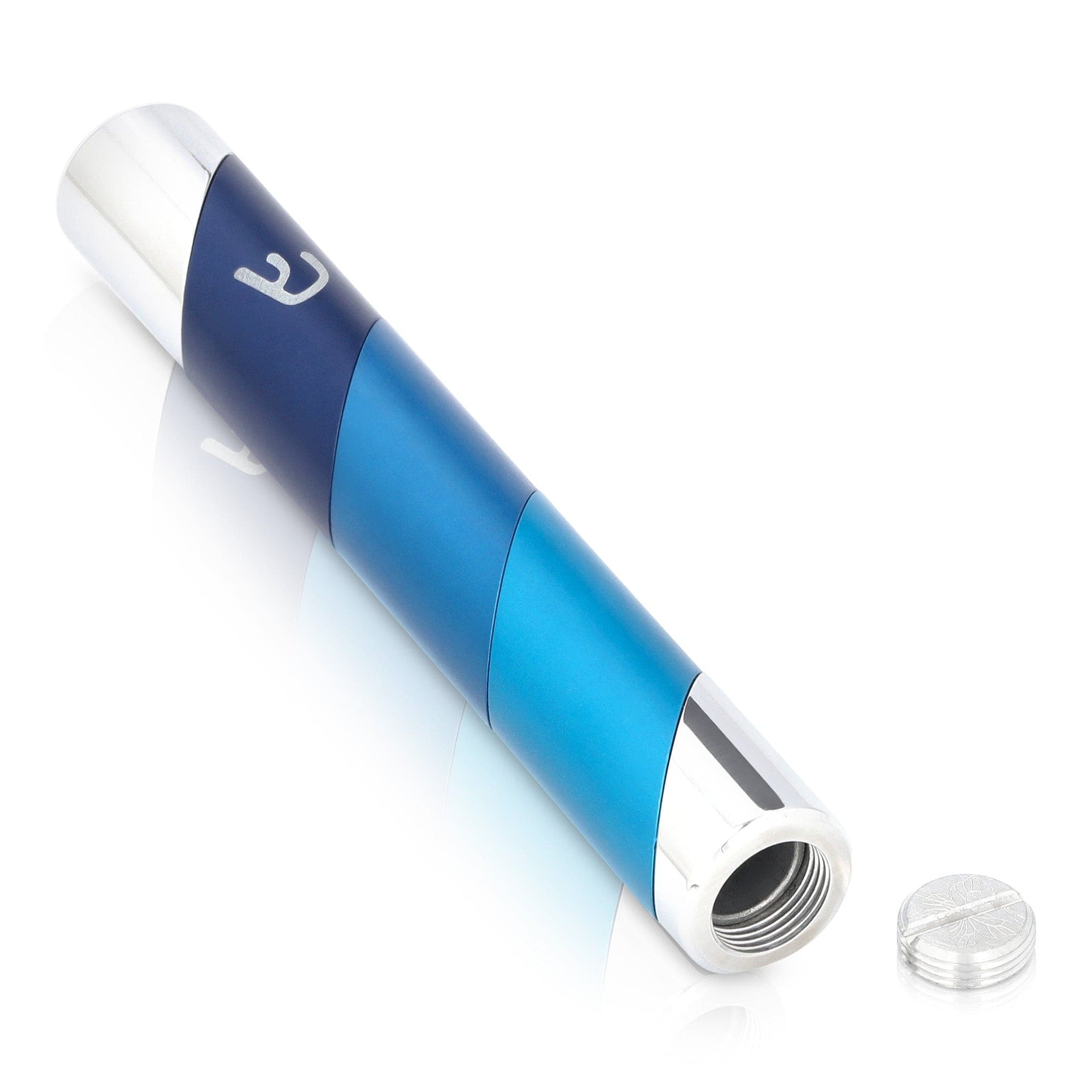 Akilov Mezuzahs Blue Circle Wave Mezuzah by Akilov