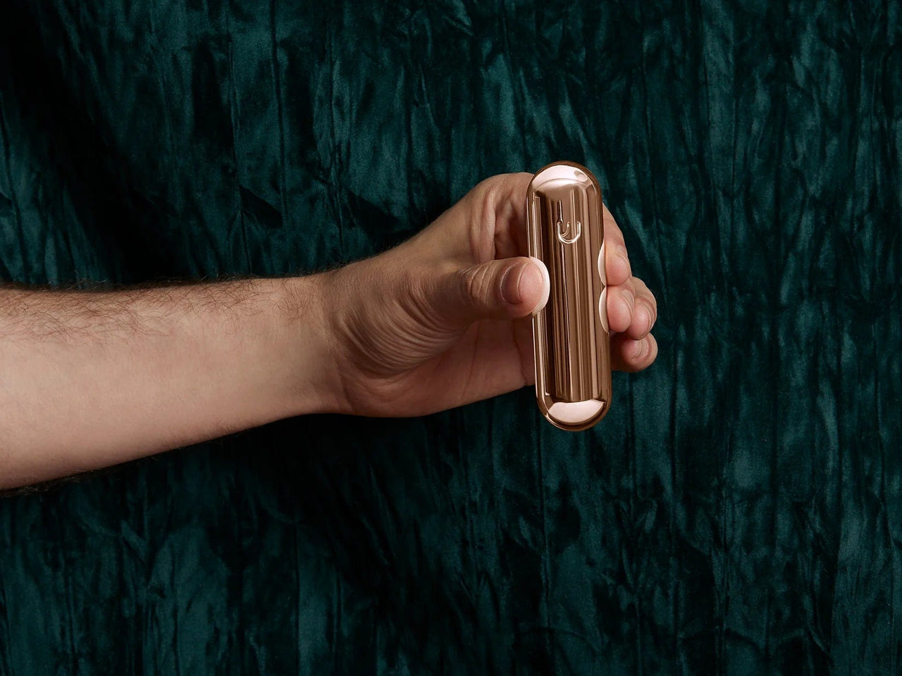 Tchotchke Judaica Mezuzahs Rose Gold Aluminum Pill Mezuzah Case - Rose Gold