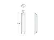 Tchotchke Judaica Mezuzahs Indigo Blum Aluminum Mezuzah