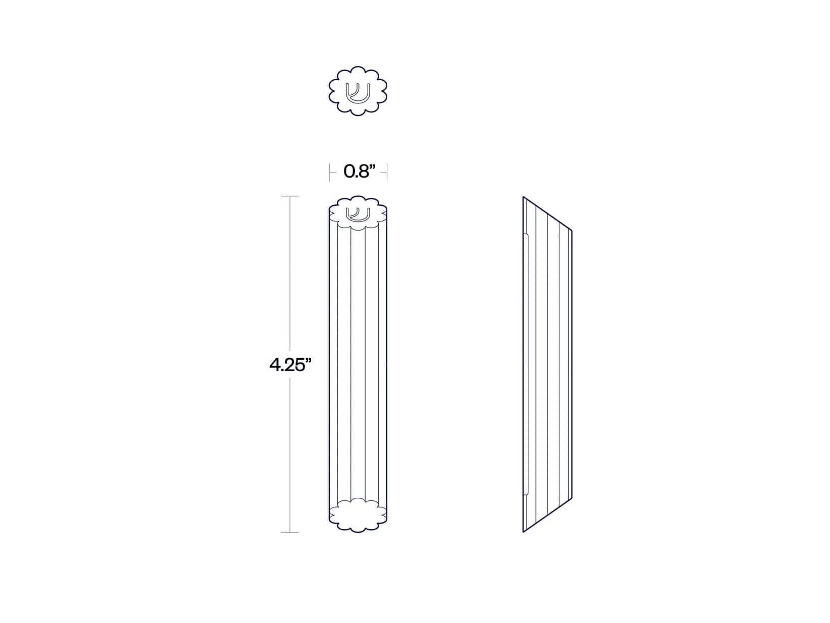 Tchotchke Judaica Mezuzahs Indigo Blum Aluminum Mezuzah