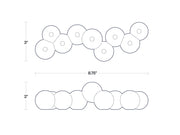 Tchotchke Judaica Menorahs White Ceramic Bubble Menorah