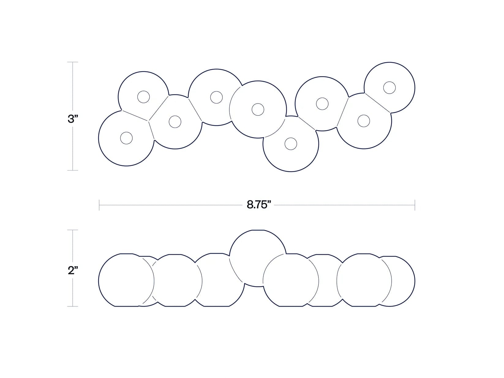 Tchotchke Judaica Menorahs White Ceramic Bubble Menorah