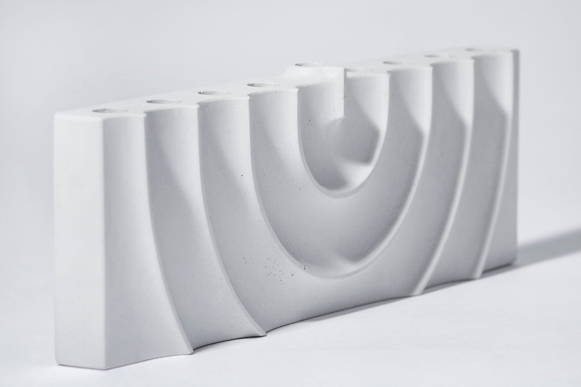 Logifaces Menorahs Hand-Poured Concrete Hanukkah Menorah
