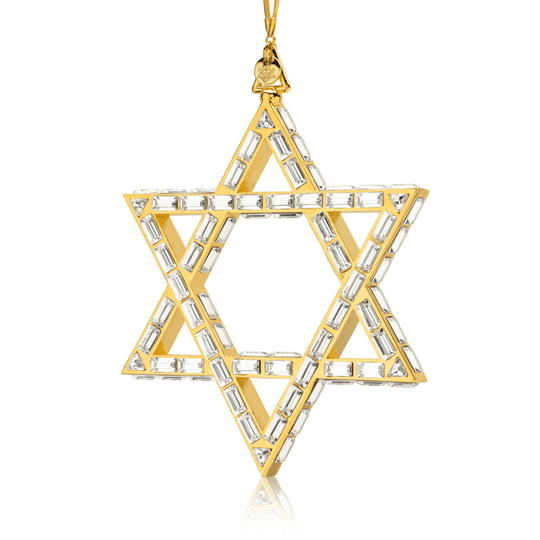 Star of David Maximus Luxe 24k Gold-Plated and Swarovski Crystal Ornament by Crystamas