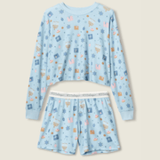 PJ Salvage Pajamas Women’s Blue Hanukkah Boxer PJ Gift Set by P.J. Salvage - (Sizes XS - XL)