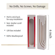 SURI Mezuzahs Gray Concrete Glam Mezuzah Case