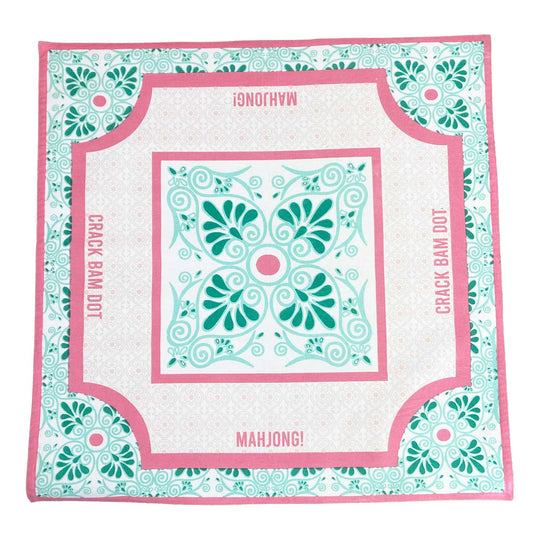 Green and Pink Tile Mahjong Mat
