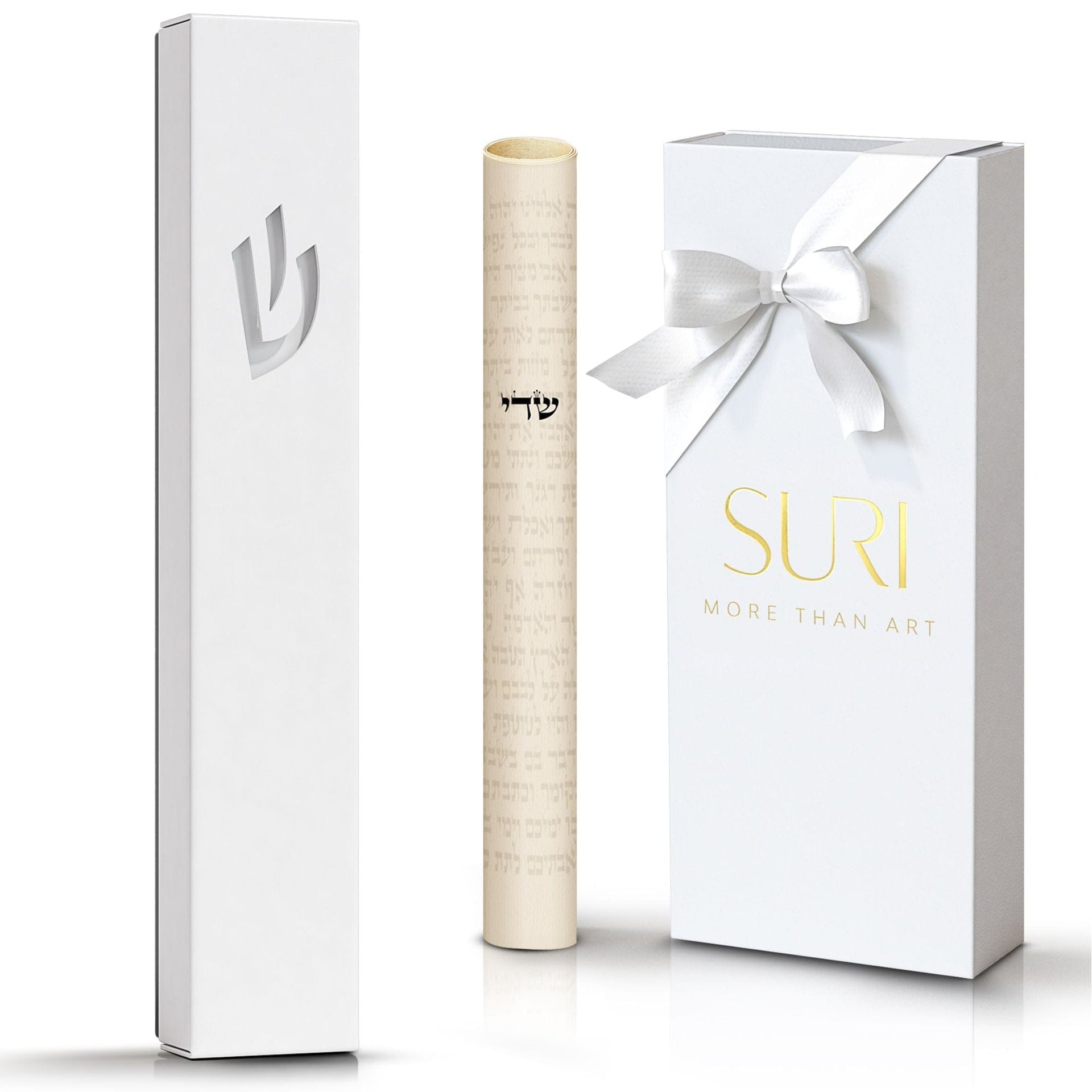 SURI Mezuzahs White Sweetheart Mezuzah Case
