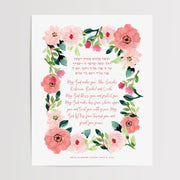 The Verse Prints Personalized Blessing for Daughter - Floral