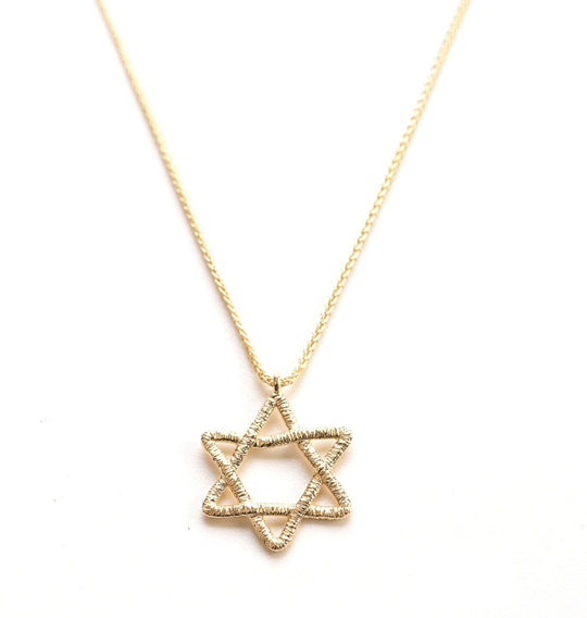 Star of David Necklace by Israel Museum - 14k Gold
