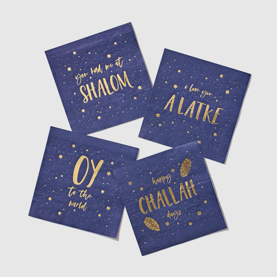 Hanukkah Punny Cocktail Napkins - Set of 20