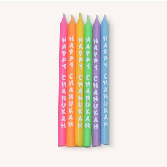 Happy Chanukah Multicolor Hanukkah Candles - 45 Pack
