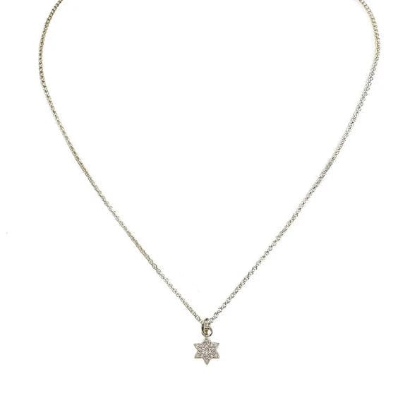 Love, Lisa Necklaces Sami Tiny Charming Star of David Necklace - Silver