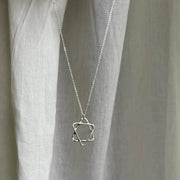 Rachel Pfeffer Necklaces Small Pendant on 18" Chain Sterling Silver Handmade Organic Star of David - (Small or Large)