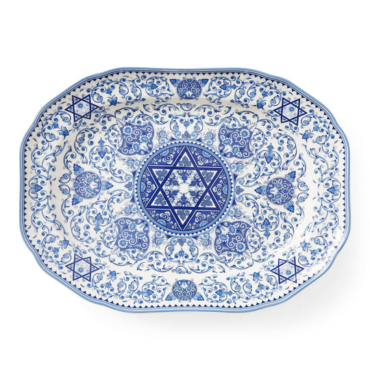 Spode Oval Star of David Platter