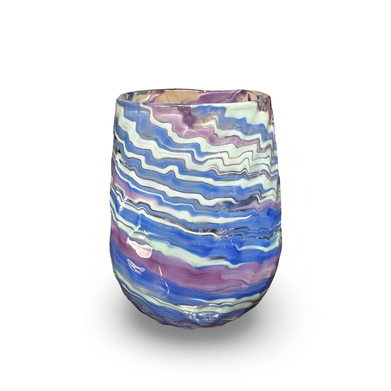 Joy Stember Smash Glasses Swirl Hand Blown Wedding Smash Glass by Joy Stember - (Choice of Color)
