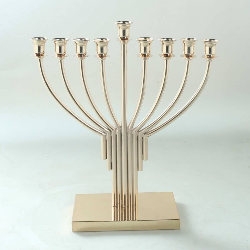 AULICA Golden menorah chandelier 9 lights 34x12x37.5cm