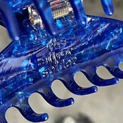 The Silver Spider Hair Clips Blue Rhinestone Oy Vey Hairclip - Blue