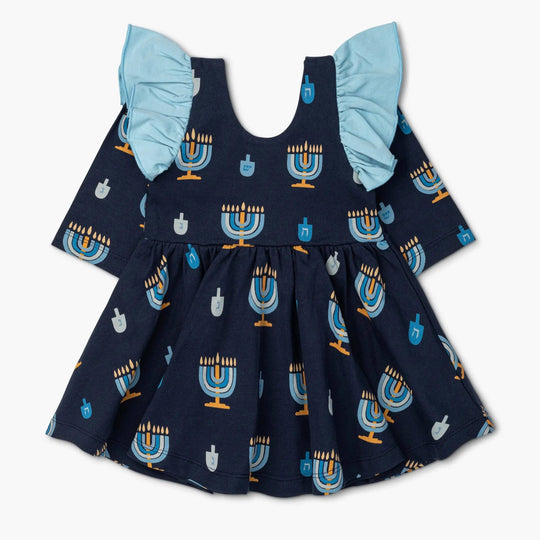 Baby Dreidel Ruffle Dress by Monica + Andy - (Sizes 0 - 24M)