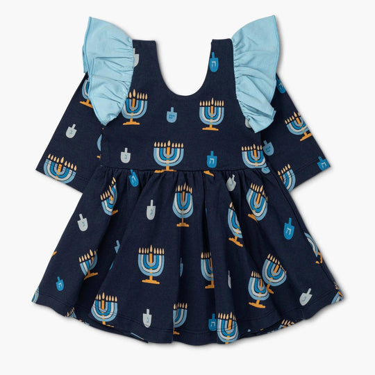 Baby Dreidel Ruffle Dress by Monica + Andy - (Sizes 0 - 24M)