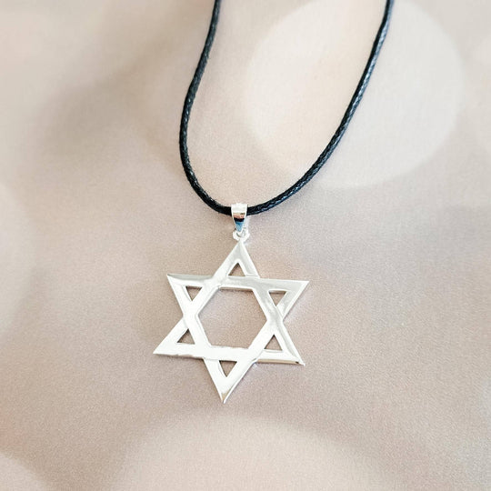Men’s Sterling Silver Magen David Necklace