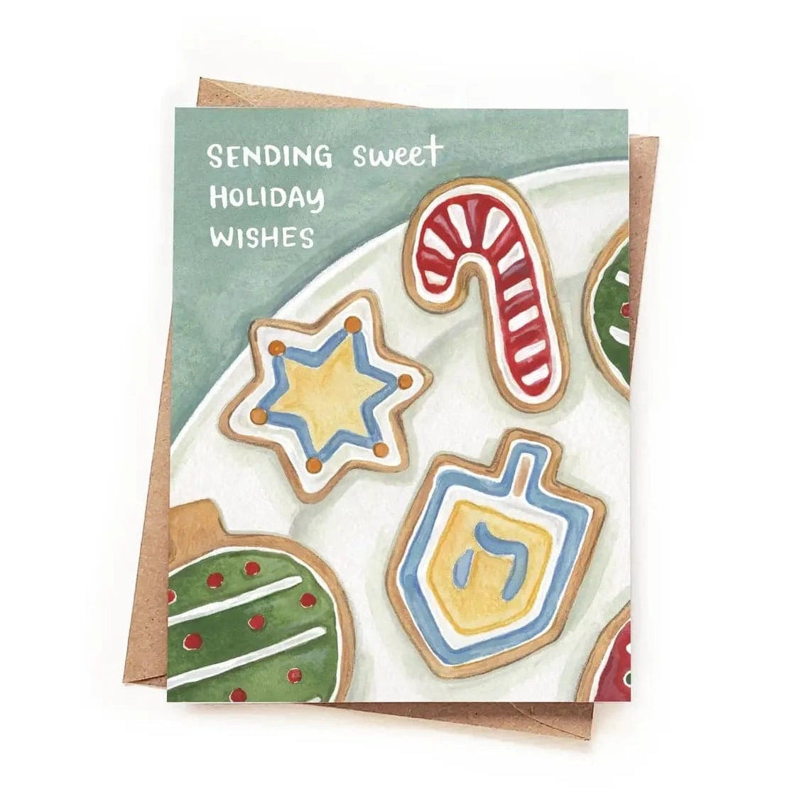Sketchy Notions Cards Sweet Holiday Wishes Hanukkah and Christmas Card - Pack of 6
