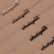 Mamaleh Necklace Gold / 16" Chutzpah Yidderish Necklace - Silver