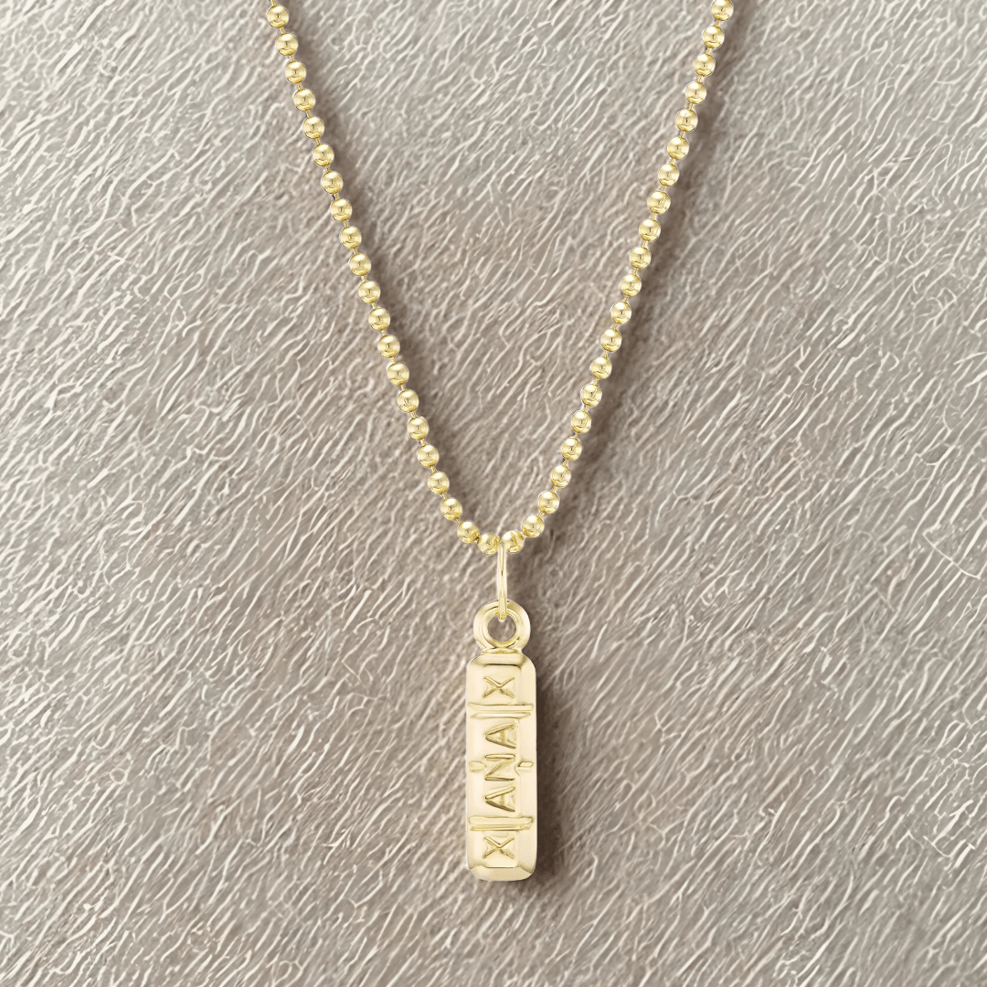 Mad Fine Necklaces Xanax Bar Pendant by Mad Fine - 14k Solid Gold