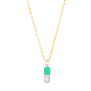 Mad Fine Necklaces Gold Cable / 24" Two-Tone Gemstone Prozac Necklace by Mad Fine