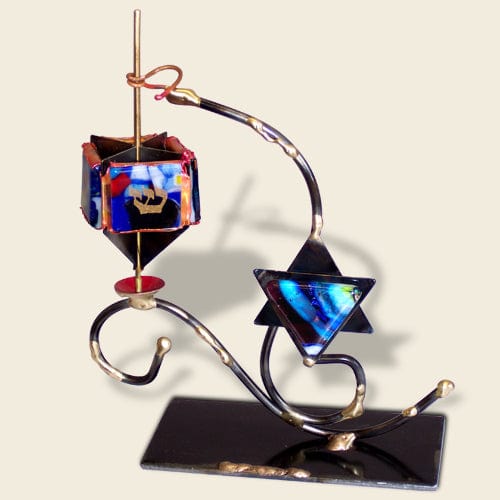 Dreidel on Star Stand by Gary Rosenthal