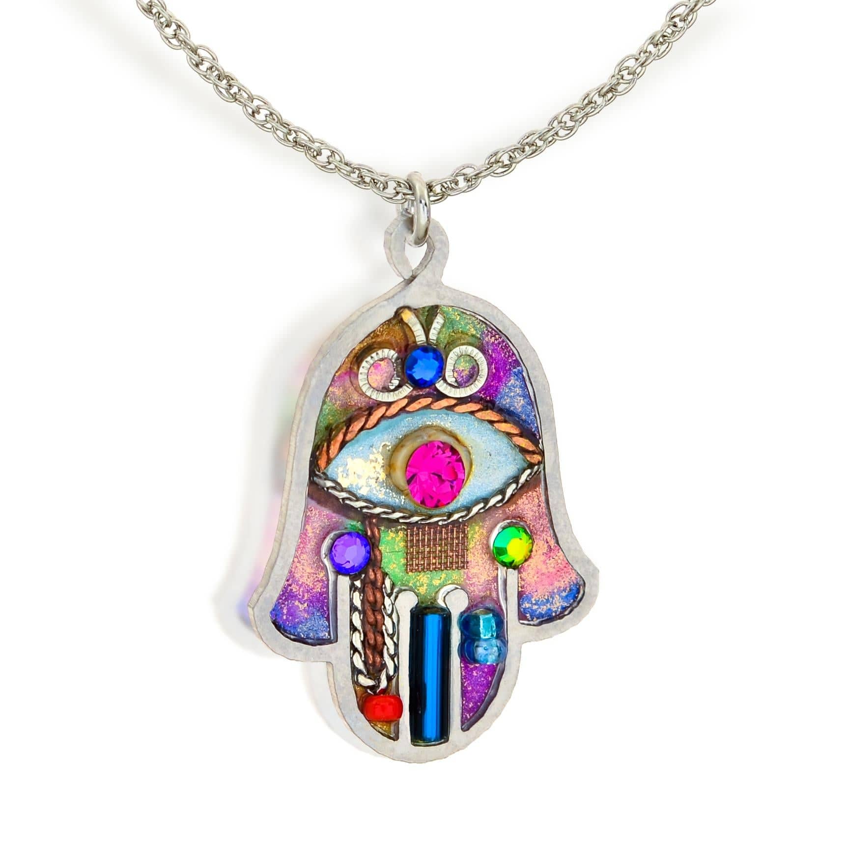 Seeka Necklaces Seeka Pink Hamsa Necklace