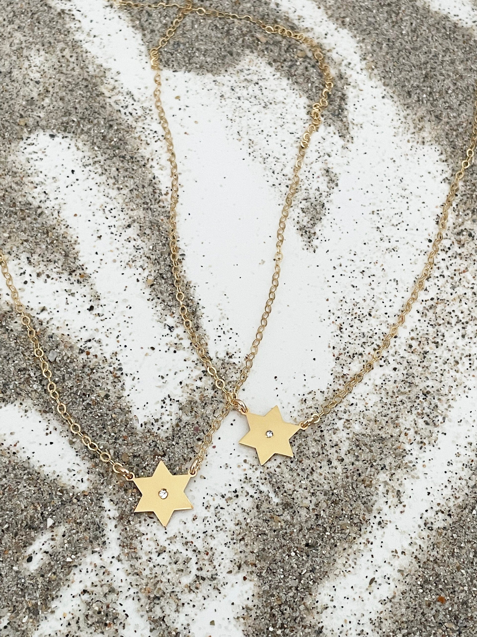 Miriam Merenfeld Jewelry Necklaces Golda Star of David Diamond Necklace - Sterling Silver, Gold Vermeil or Two-Tone