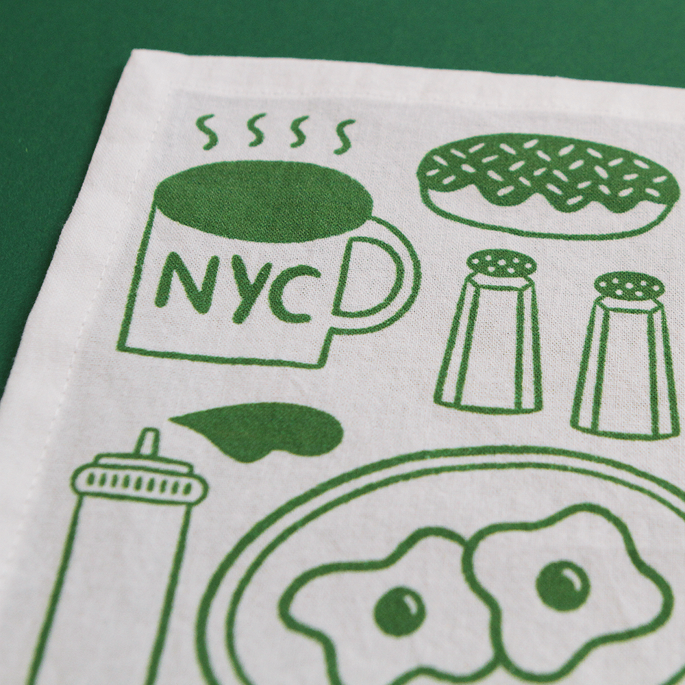By the By Tea Towels Schmear Tea Towel - Blue or Green