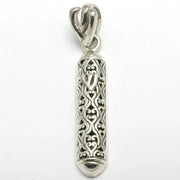 Bareket Jewelry Necklaces Mezuzah Filigree Pendant Shin - Sterling Silver