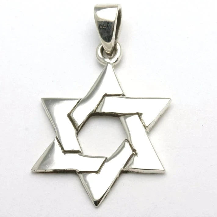 Bareket Jewelry Necklaces Small Woven Star of David Pendant - Sterling Silver