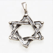 Bareket Jewelry Necklaces Large Woven Star of David Pendant - Sterling Silver