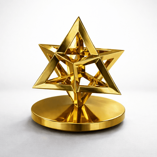 Gold Heart of David Sculpture by Benjamin Zev