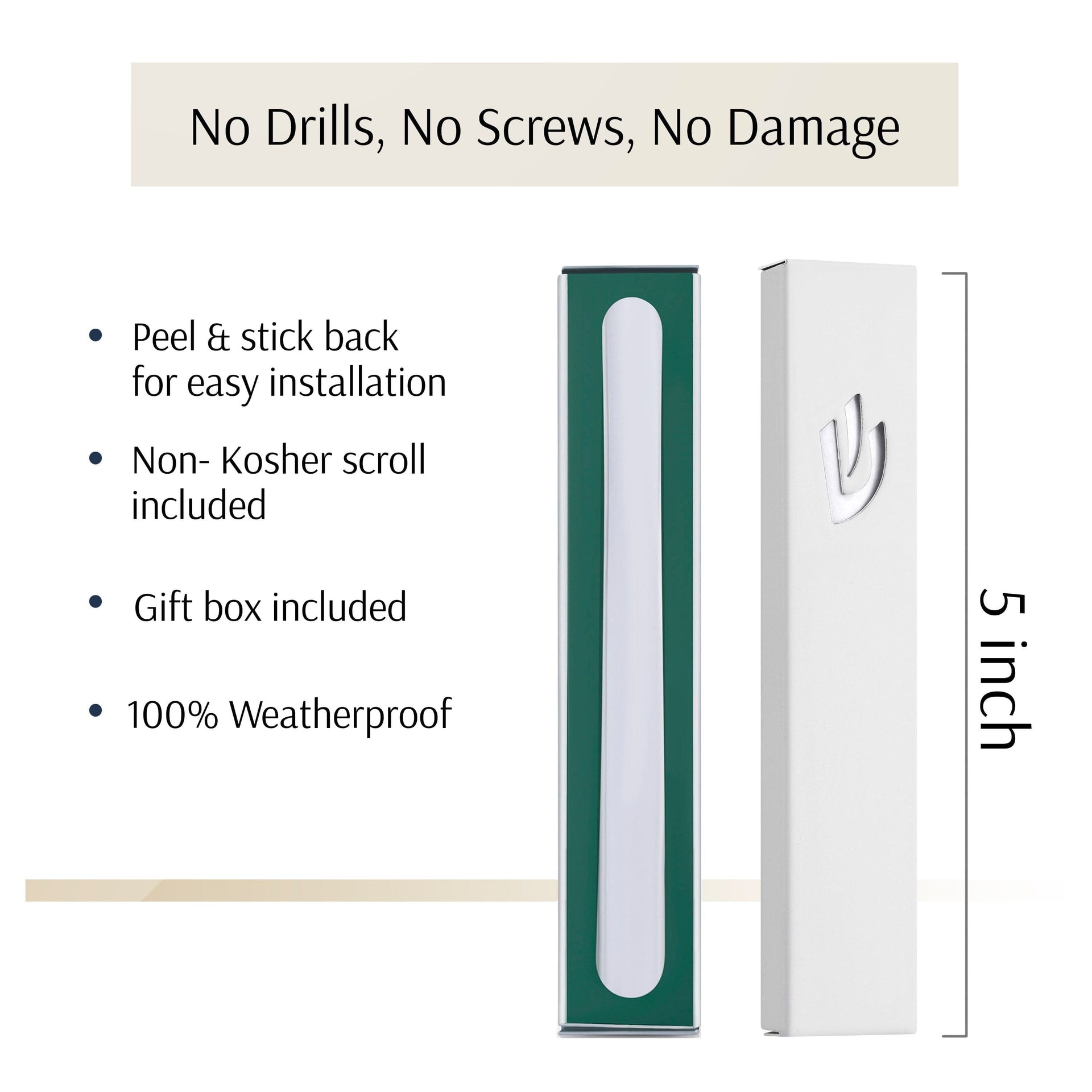 SURI Mezuzahs White Sweetheart Mezuzah Case