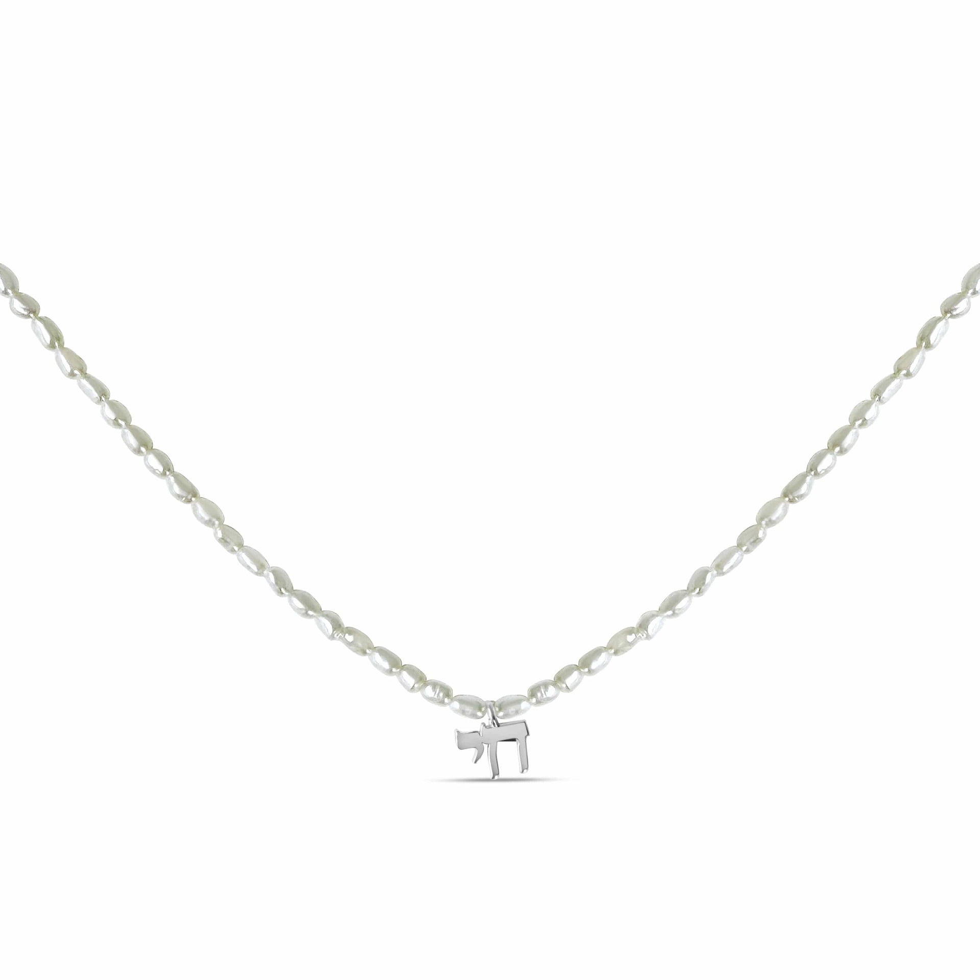 Hineni Necklaces The Everyday Pearl Chai Necklace - Gold Vermeil or Sterling Silver