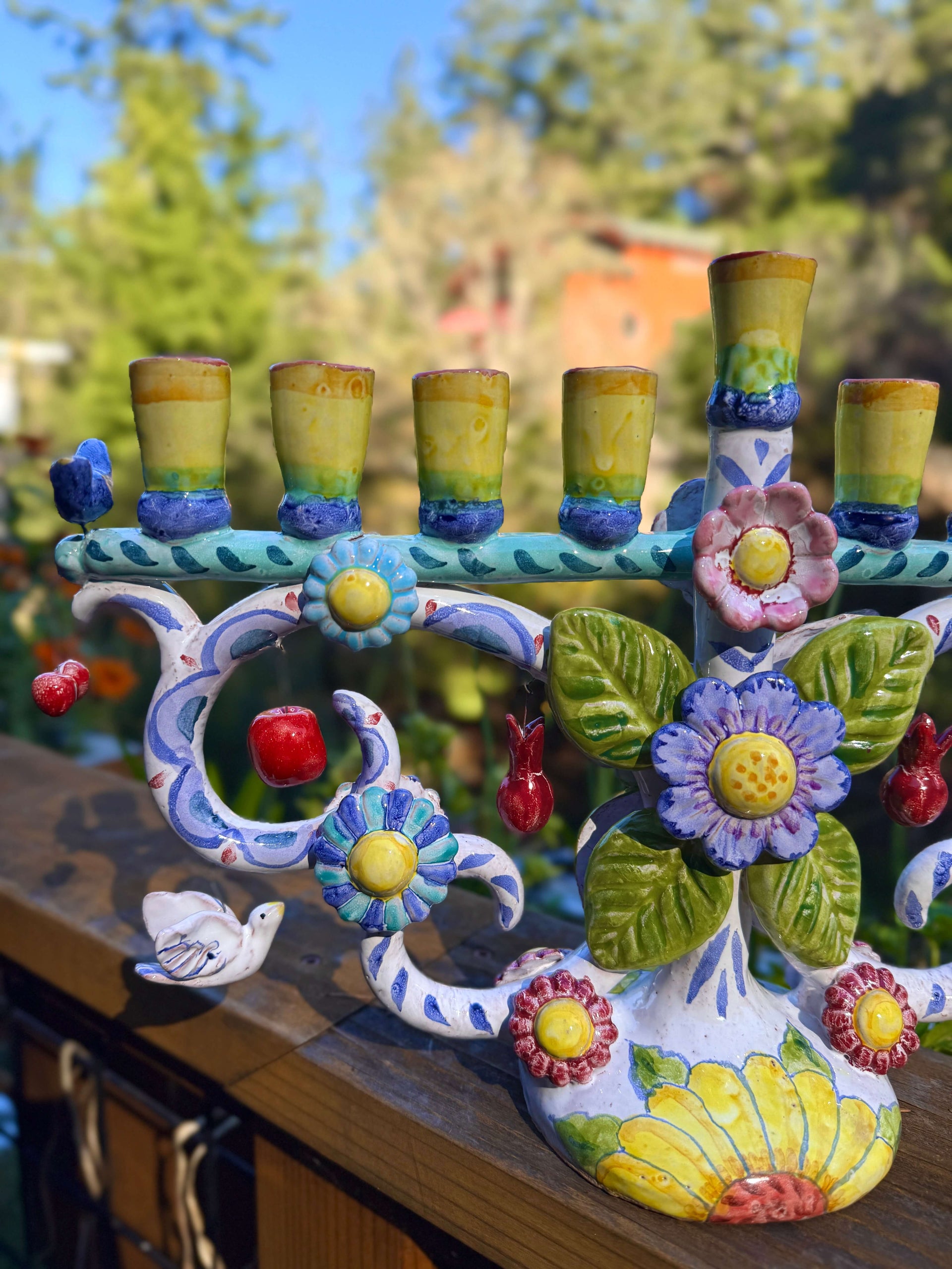 Liz Lauter Menorahs Small Tree of Life Menorah by Liz Lauter