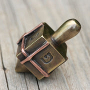 Judaica Art Design Dreidels Brass Handmade Dreidels - (Choice of Style)