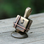 Judaica Art Design Dreidels Brass Handmade Dreidels - (Choice of Style)