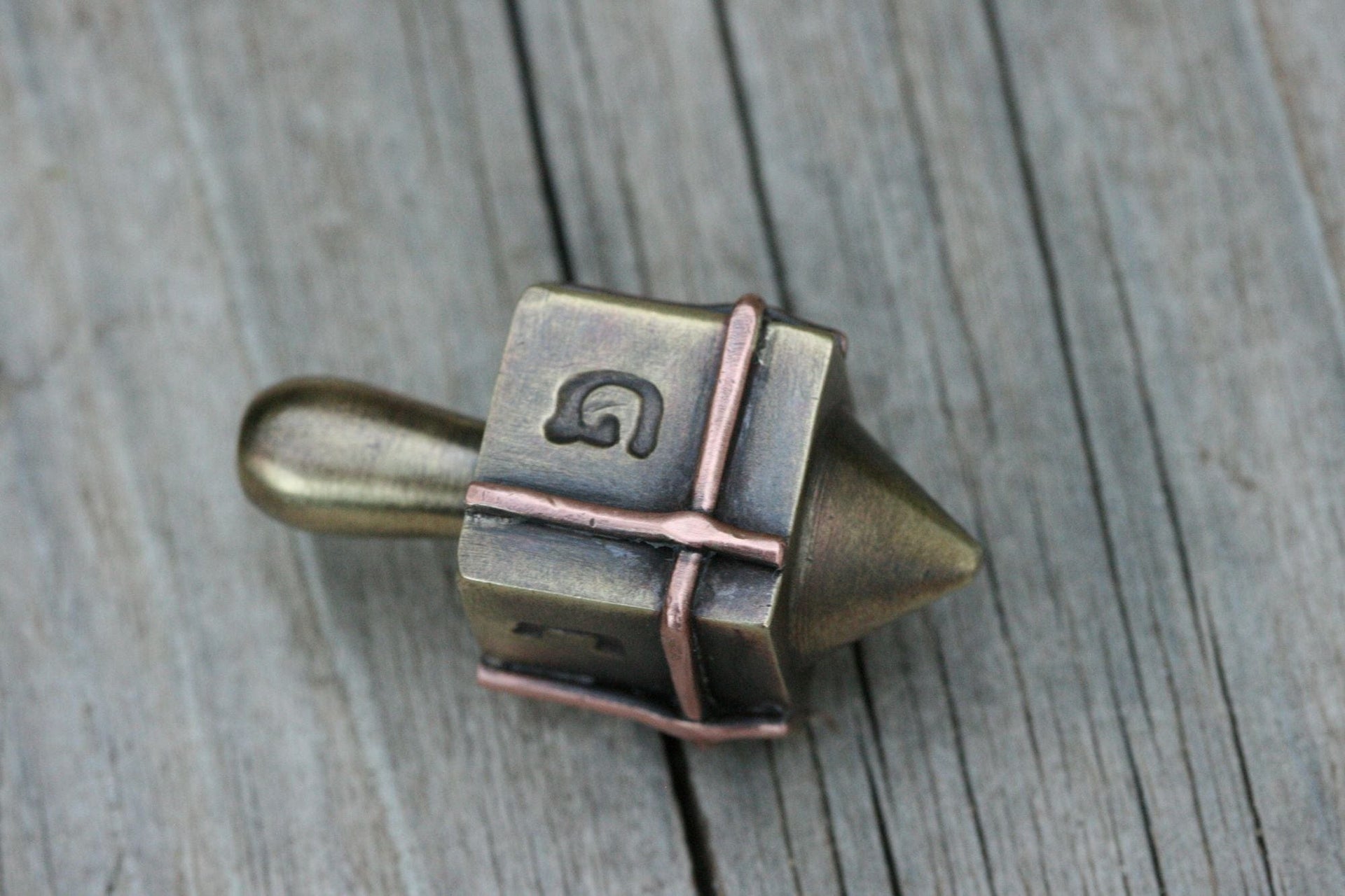 Judaica Art Design Dreidels Brass Handmade Dreidels - (Choice of Style)