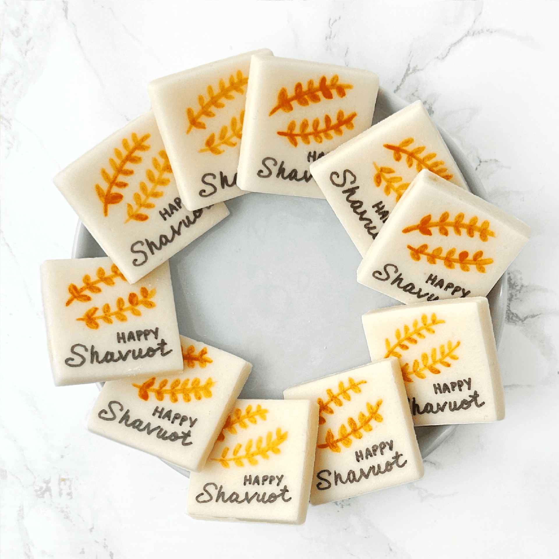 Marzipops Food Marzipan Happy Shavuot Placecards