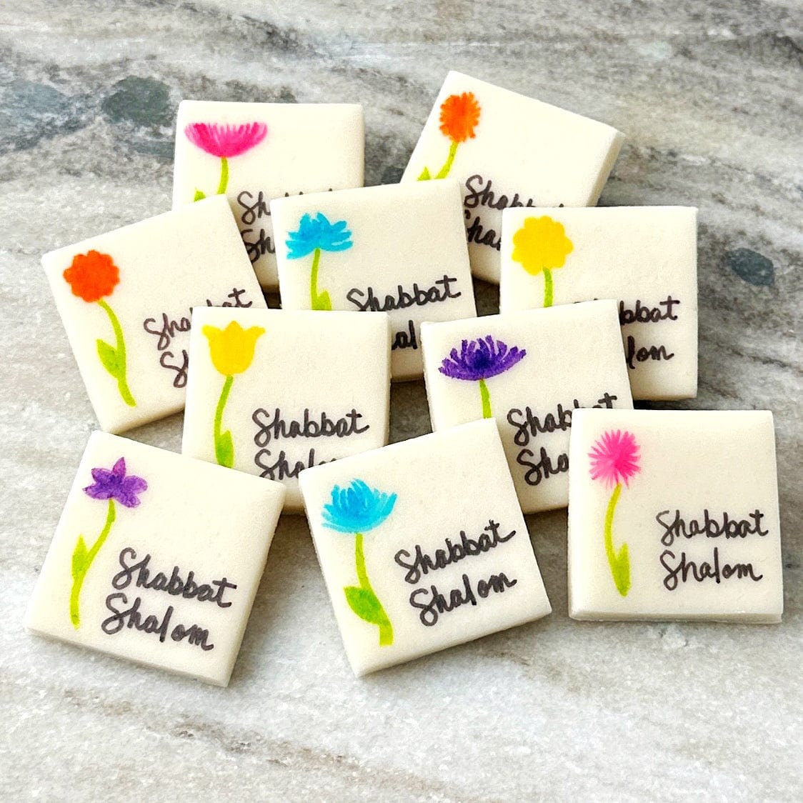 Marzipops Food Marzipan Shabbat Shalom Placecards