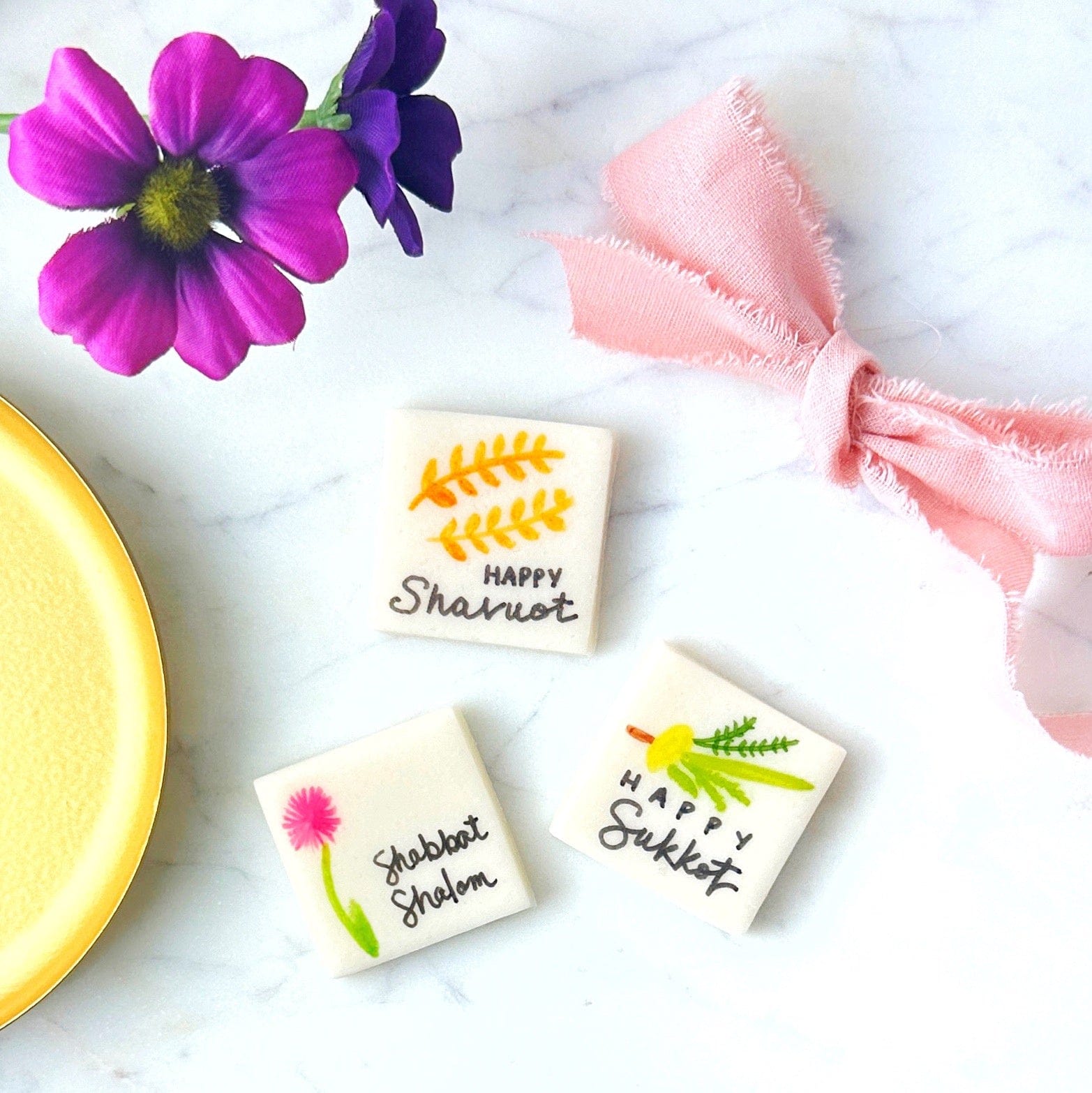 Marzipops Food Marzipan Shabbat Shalom Placecards
