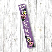 Lea Joelle Handmade Mezuzahs Personalized Flower Mezuzah - Lavender